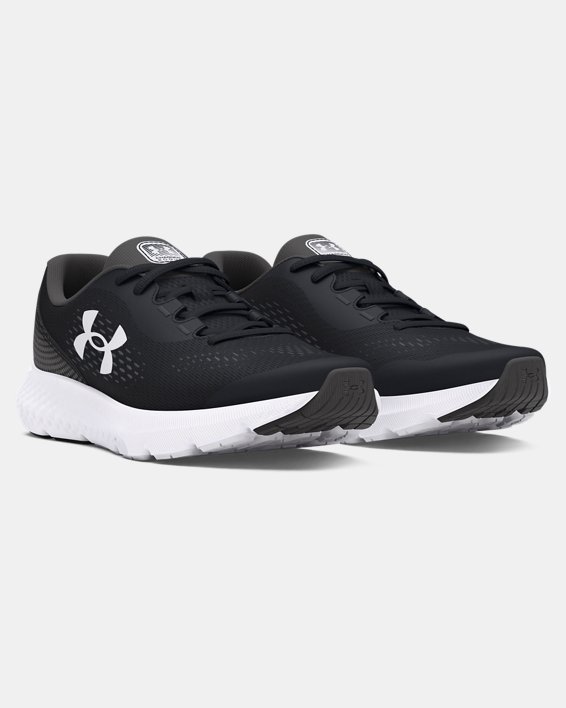 Boys' Grade School UA Rogue 4 Running Shoes, Black, pdpMainDesktop image number 3